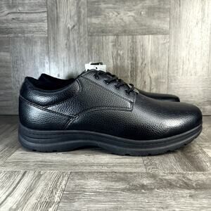 Perry Ellis Portfolio Men's 12 WIDE Slip Guard Ultra Foam Black Work Shoes